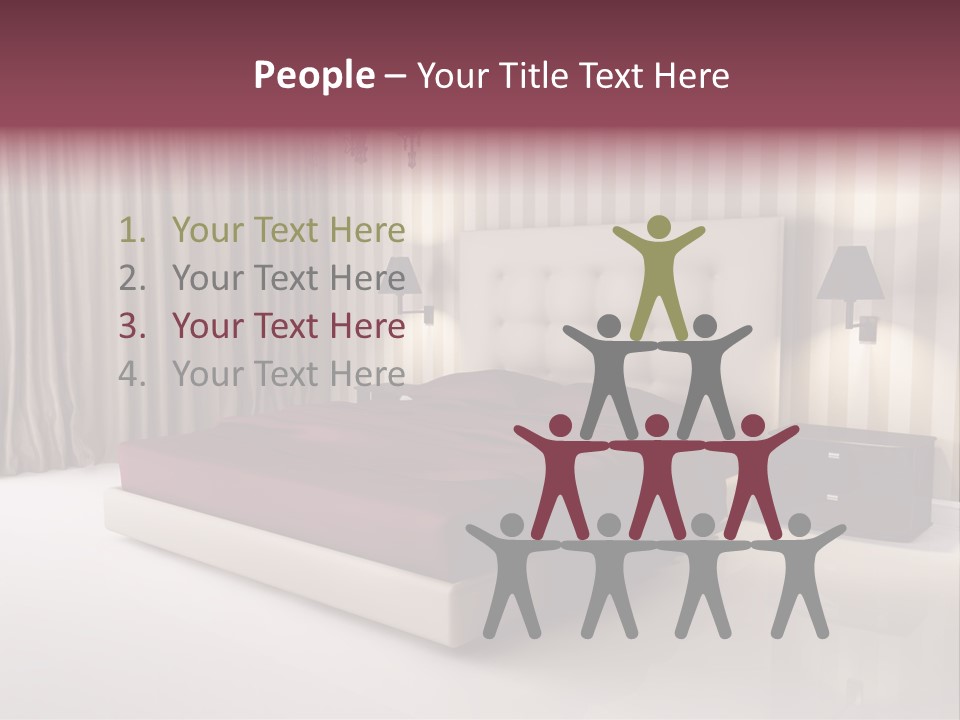 Lamp Flower Bedroom PowerPoint Template