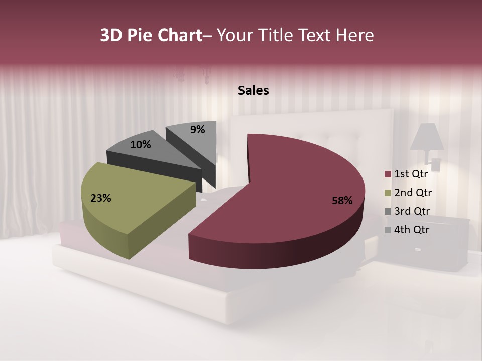 Lamp Flower Bedroom PowerPoint Template