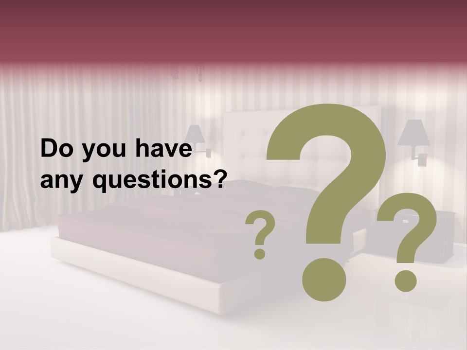 Lamp Flower Bedroom PowerPoint Template