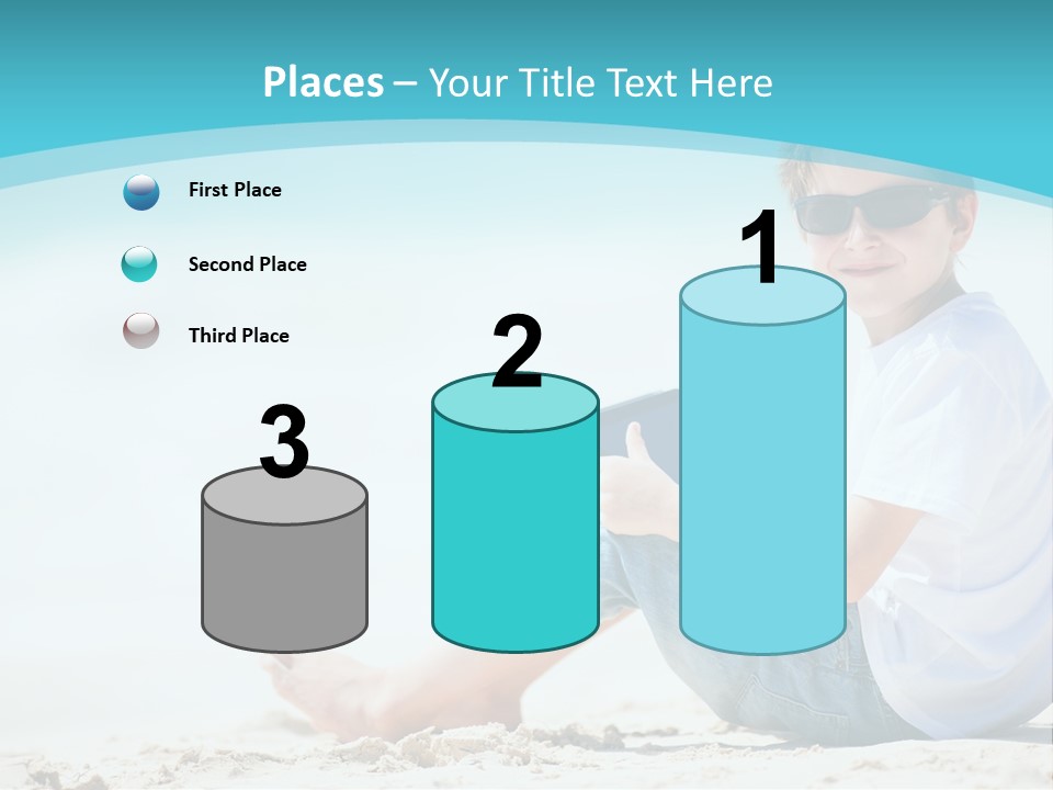 Boy Screen White PowerPoint Template