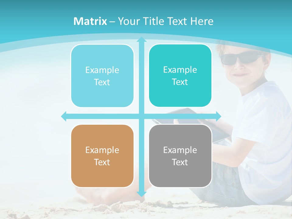 Boy Screen White PowerPoint Template