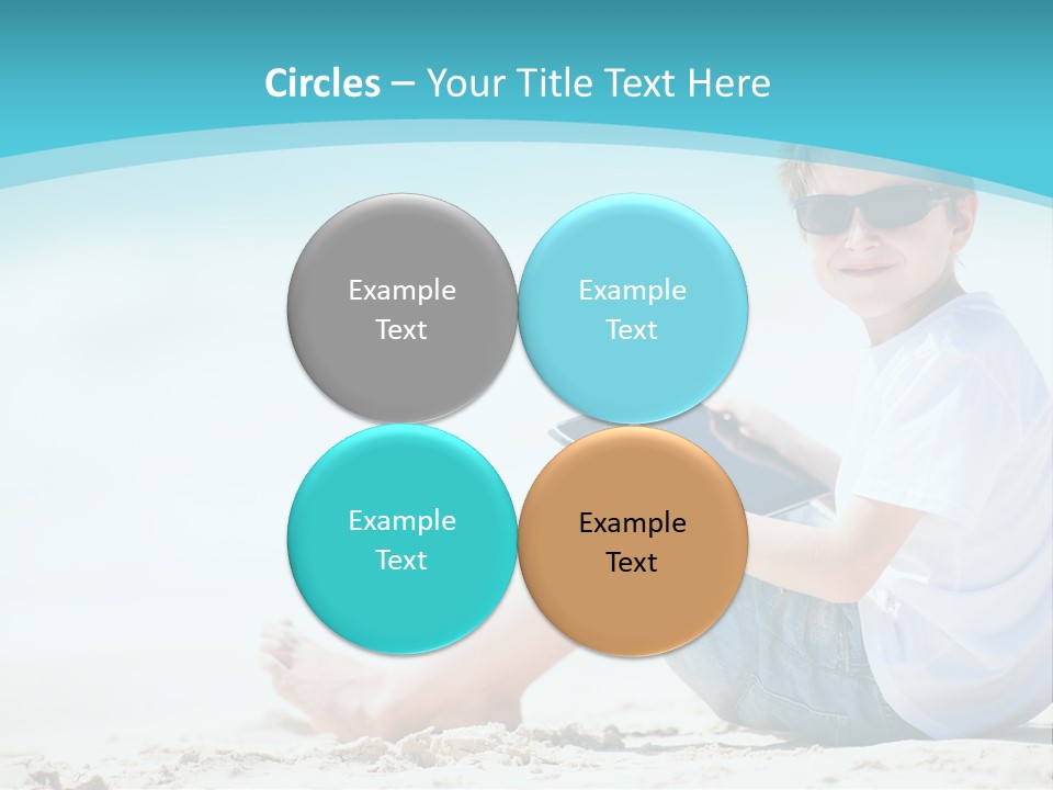Boy Screen White PowerPoint Template