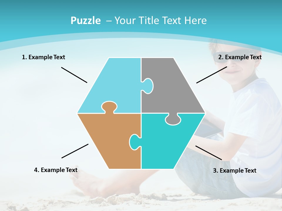 Boy Screen White PowerPoint Template