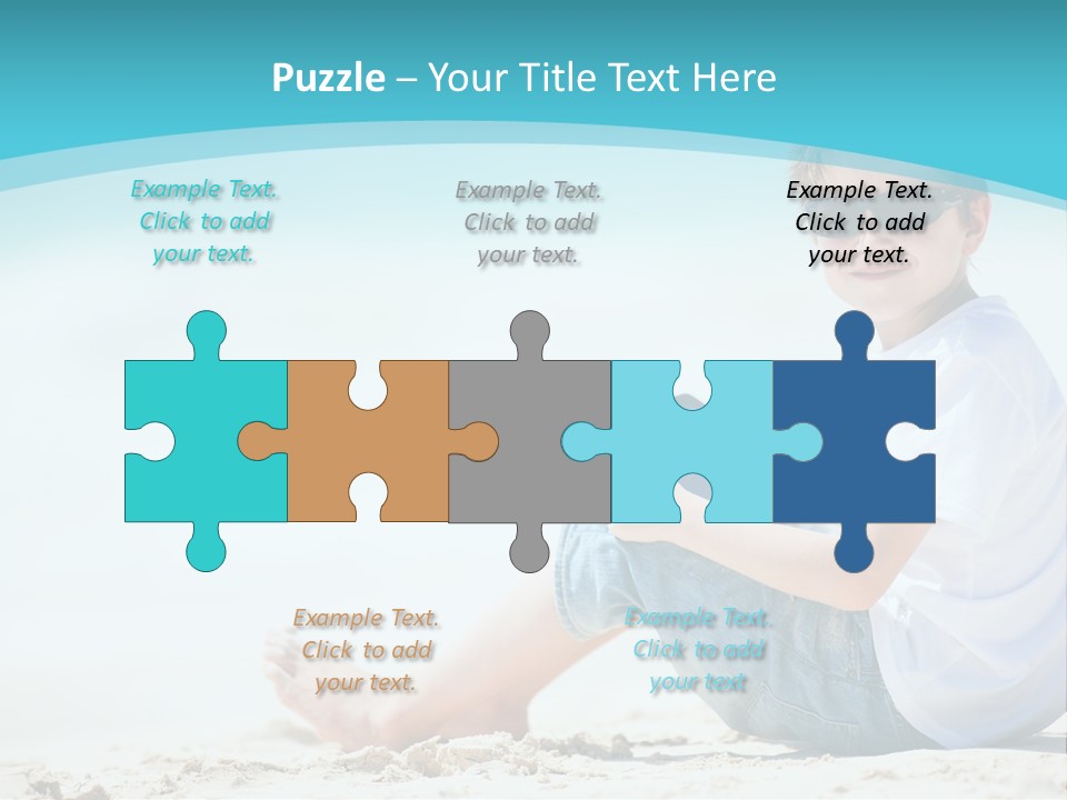 Boy Screen White PowerPoint Template