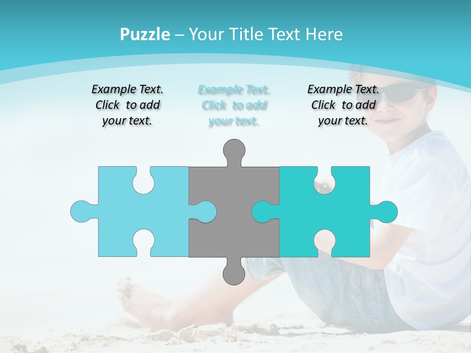 Boy Screen White PowerPoint Template