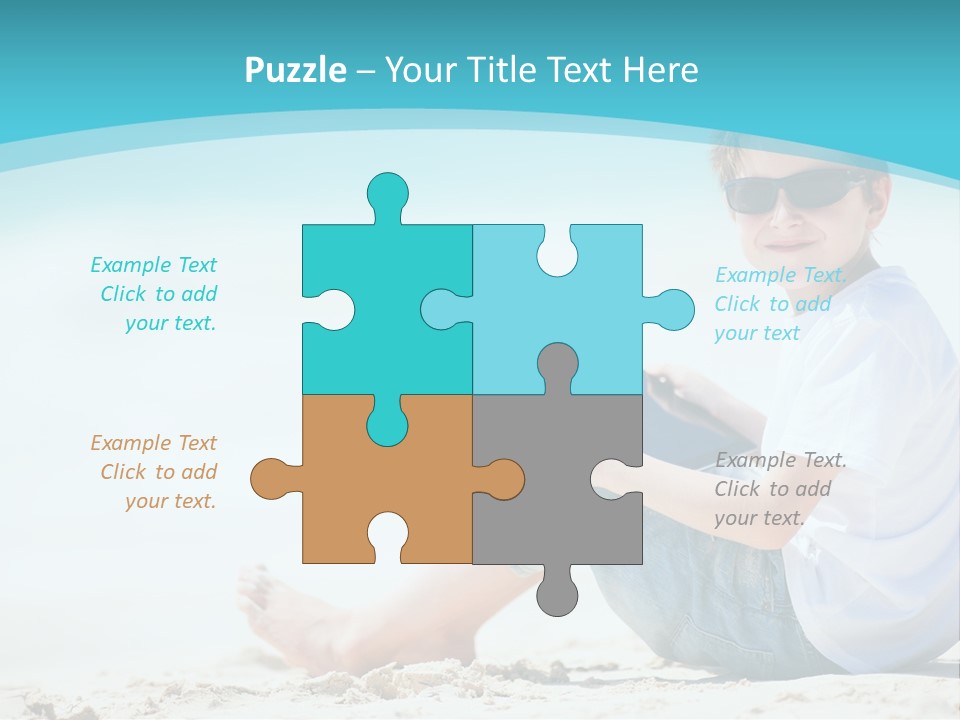Boy Screen White PowerPoint Template