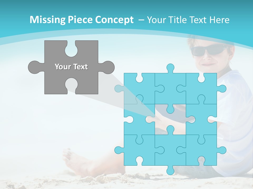 Boy Screen White PowerPoint Template