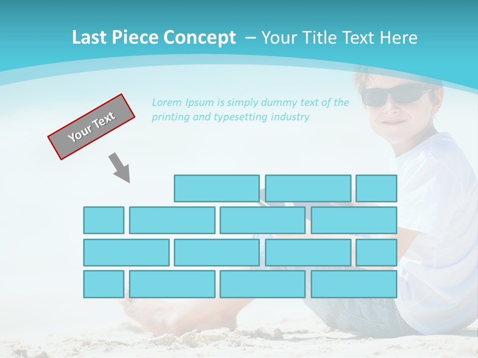 Boy Screen White PowerPoint Template