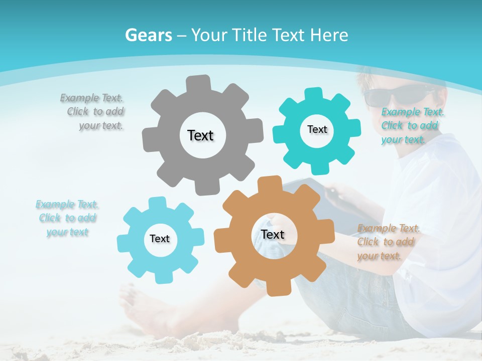 Boy Screen White PowerPoint Template