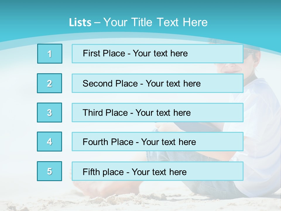 Boy Screen White PowerPoint Template