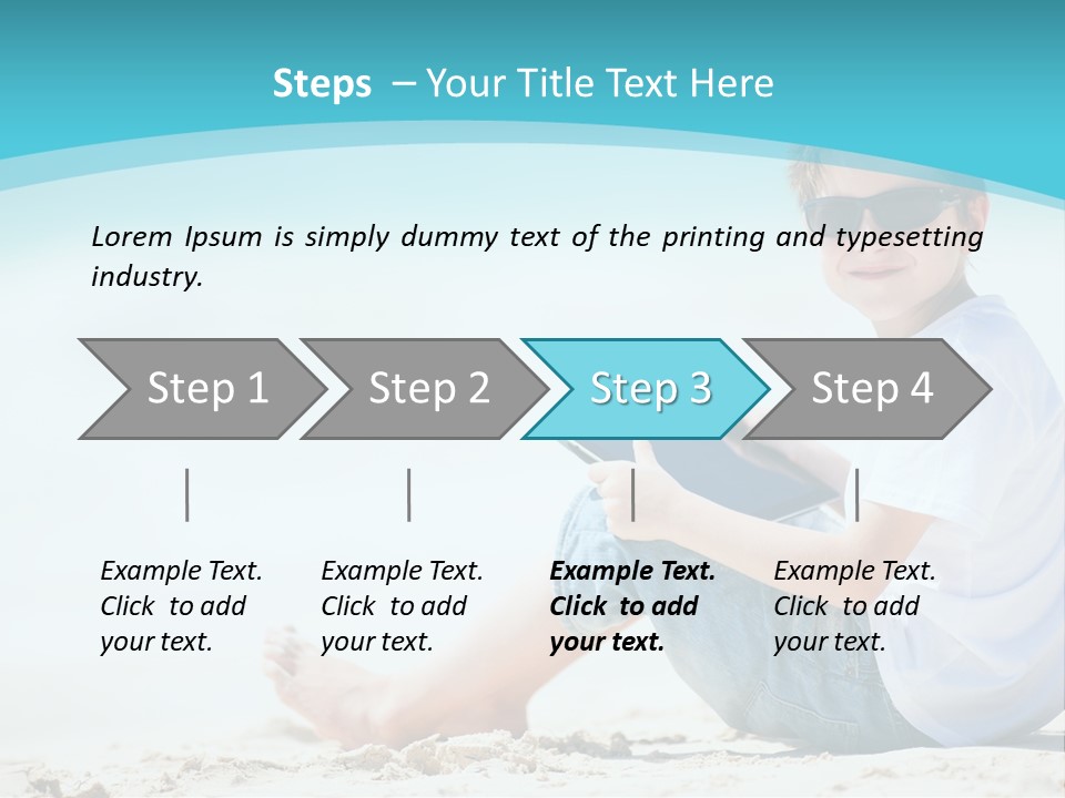 Boy Screen White PowerPoint Template