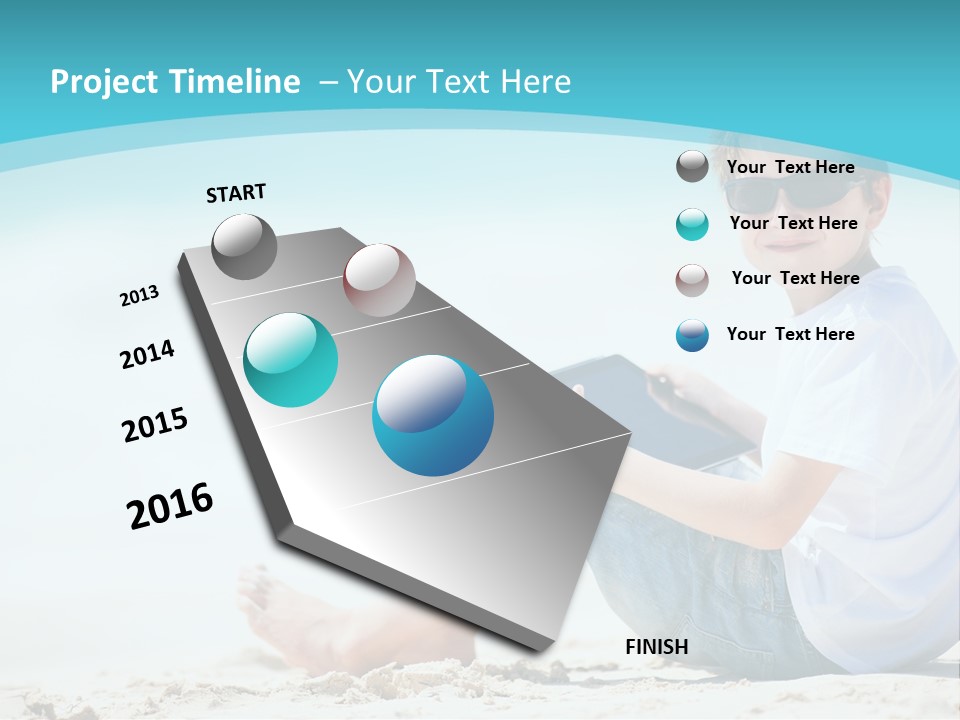 Boy Screen White PowerPoint Template