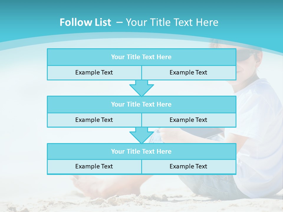 Boy Screen White PowerPoint Template