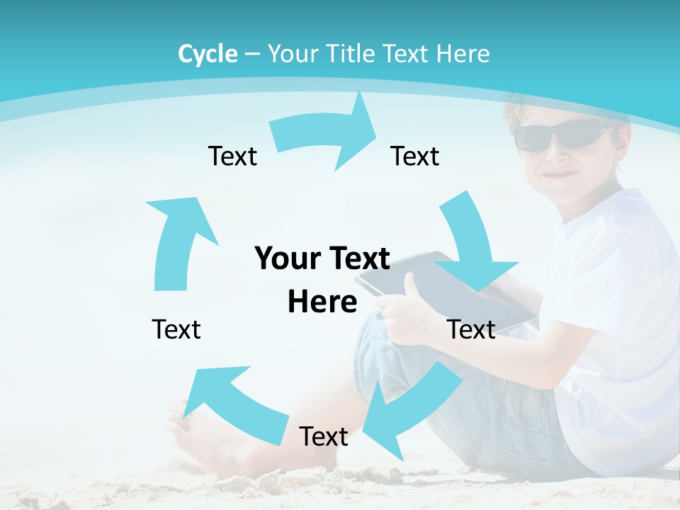 Boy Screen White PowerPoint Template