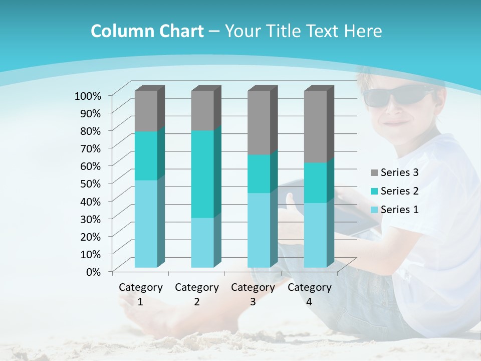 Boy Screen White PowerPoint Template
