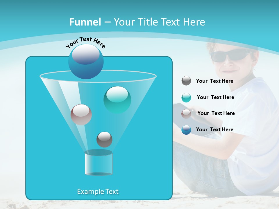 Boy Screen White PowerPoint Template