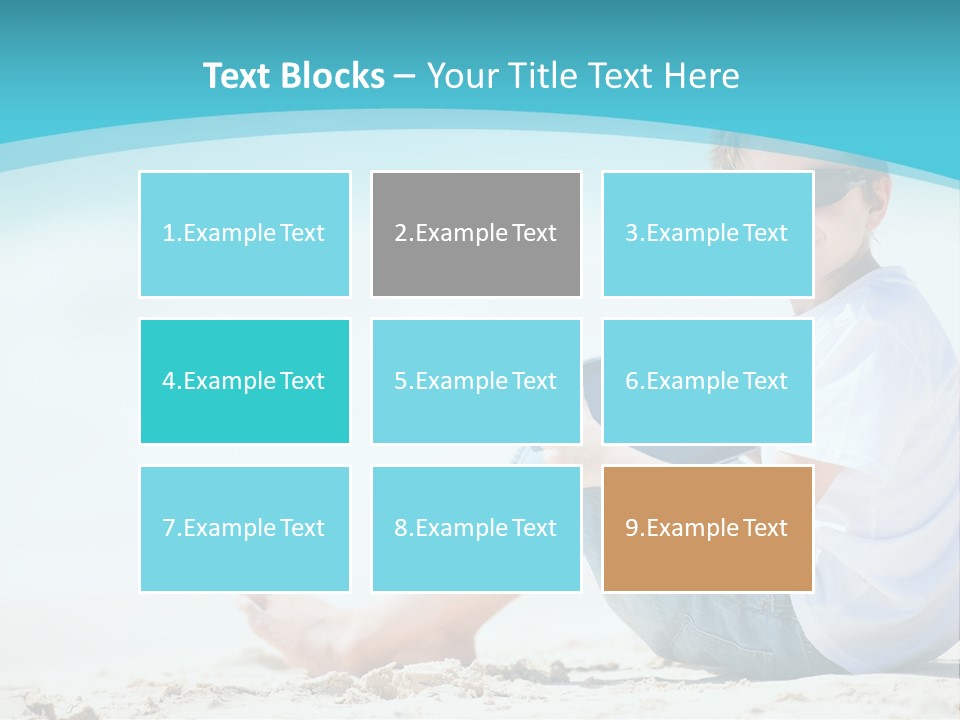 Boy Screen White PowerPoint Template