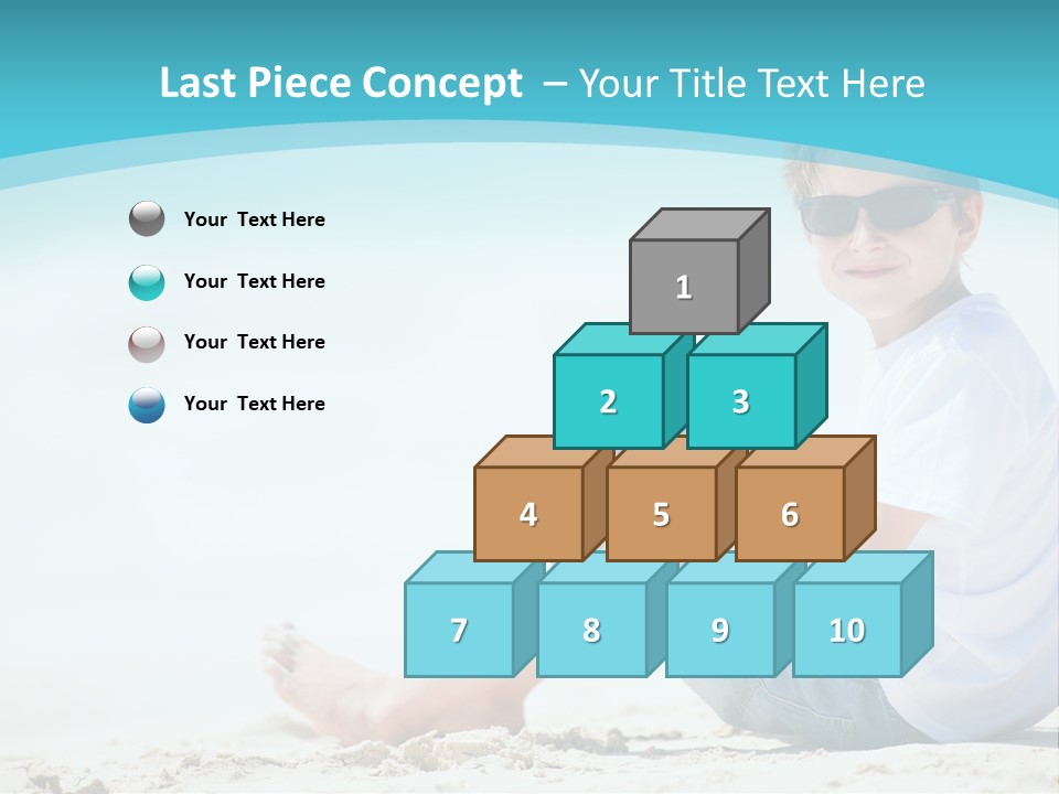 Boy Screen White PowerPoint Template