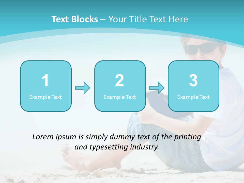 Boy Screen White PowerPoint Template