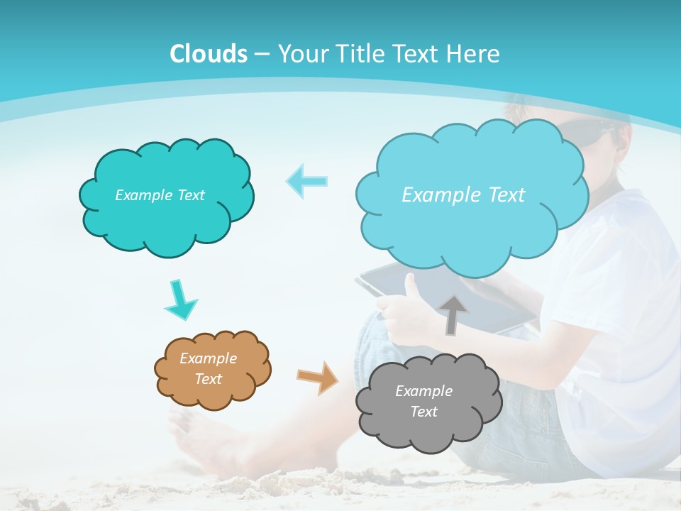 Boy Screen White PowerPoint Template