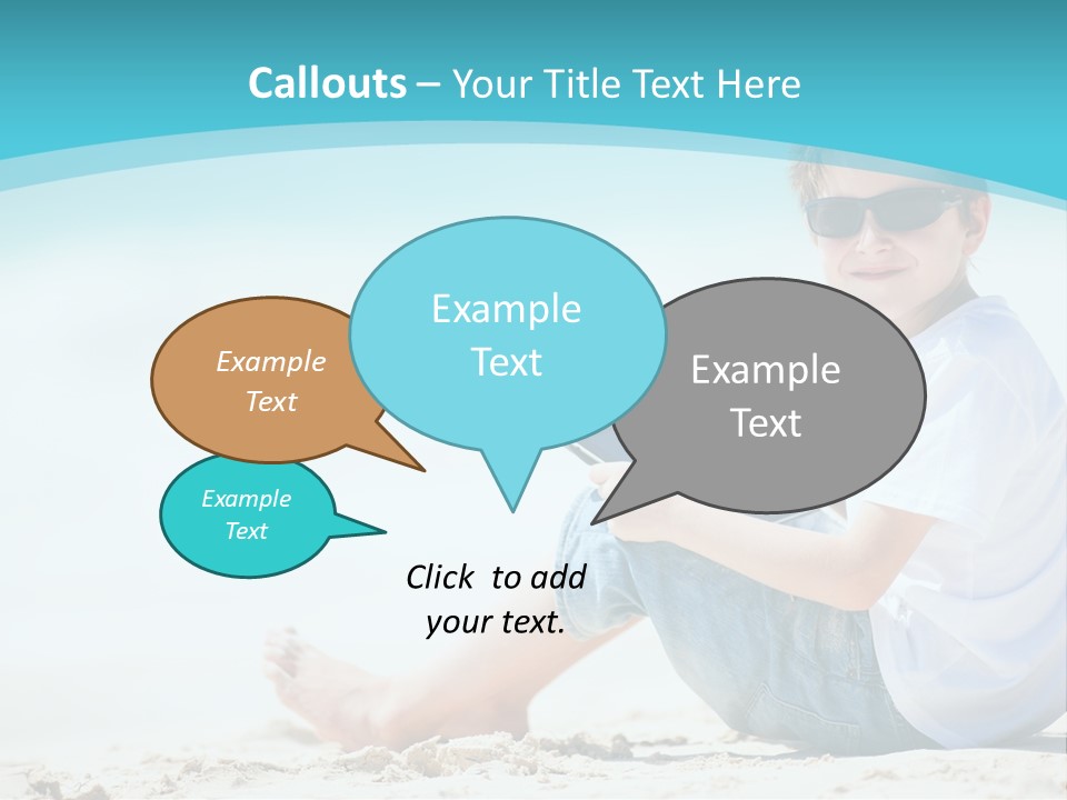 Boy Screen White PowerPoint Template