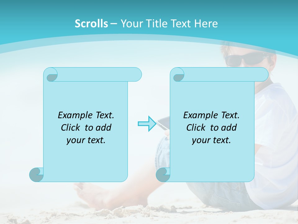 Boy Screen White PowerPoint Template