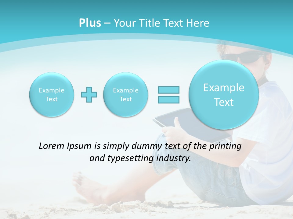 Boy Screen White PowerPoint Template