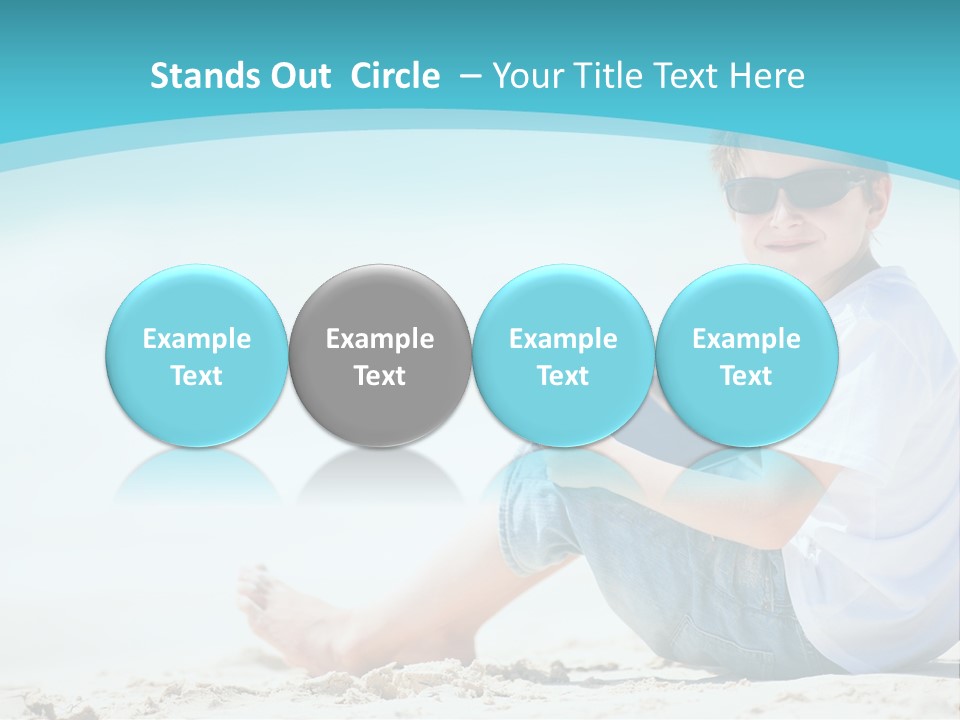 Boy Screen White PowerPoint Template