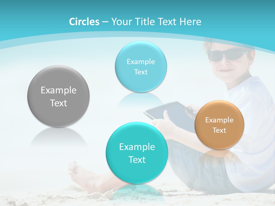 Boy Screen White PowerPoint Template