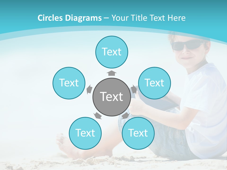 Boy Screen White PowerPoint Template