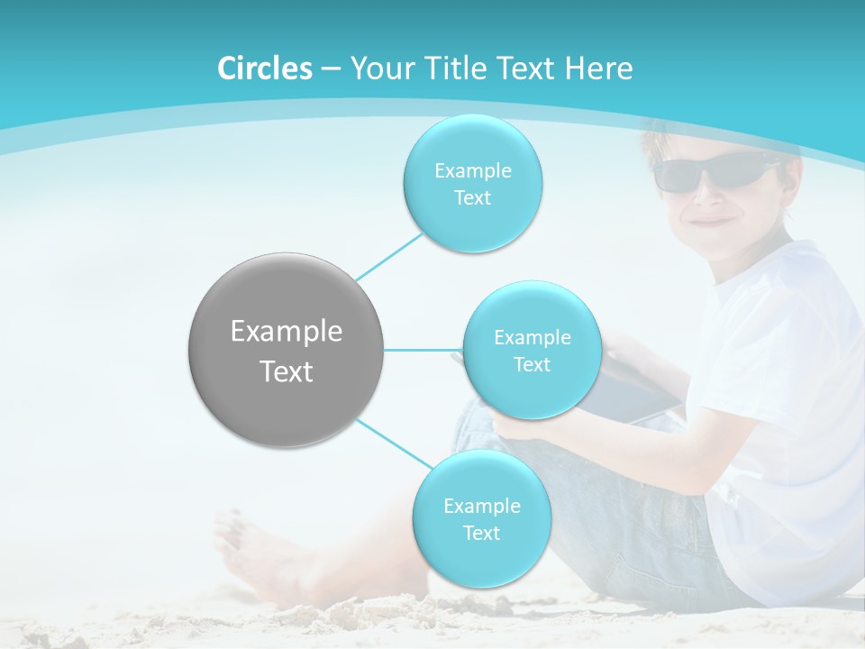 Boy Screen White PowerPoint Template