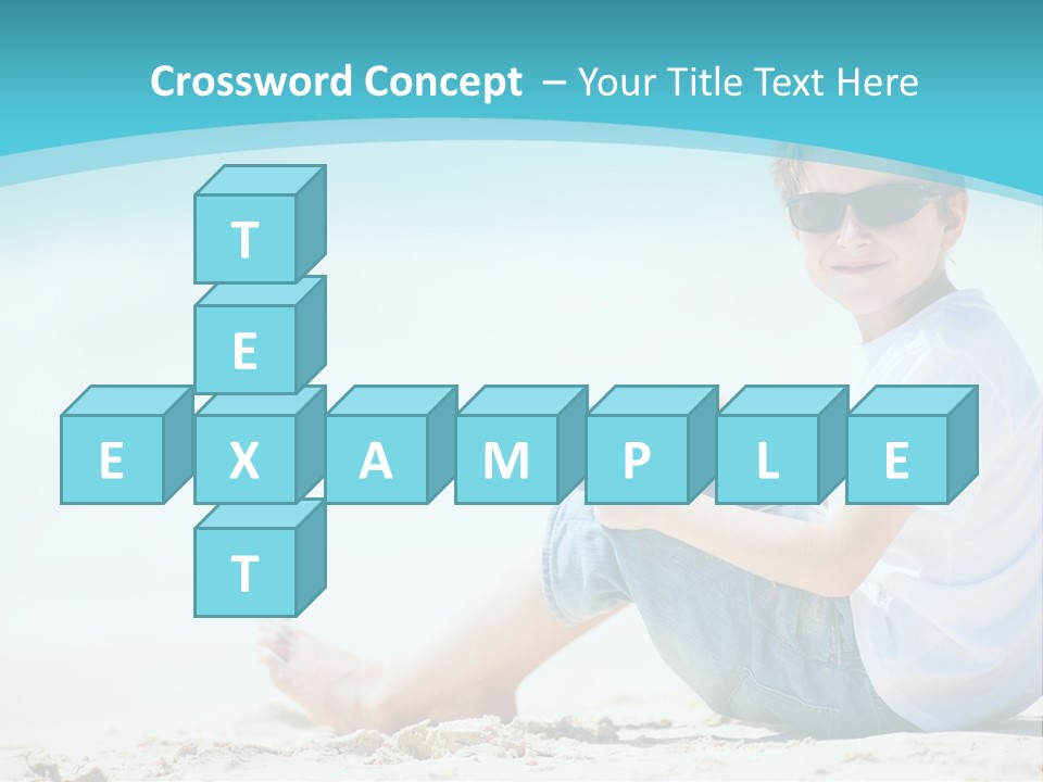 Boy Screen White PowerPoint Template