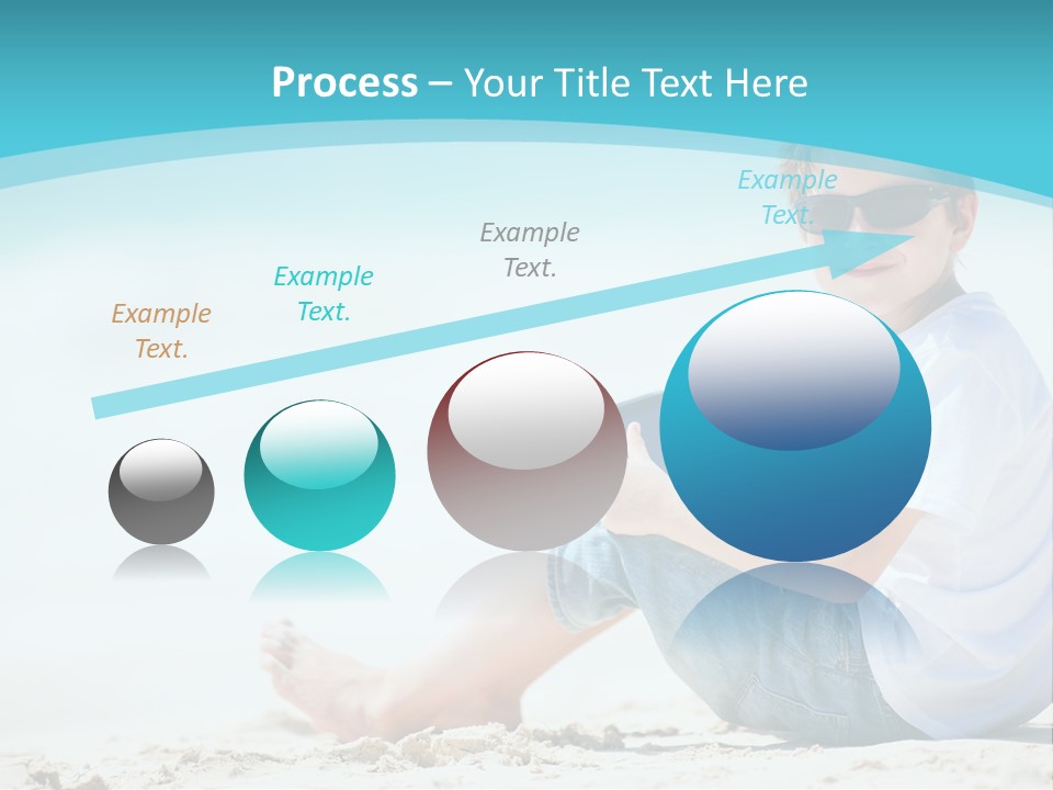 Boy Screen White PowerPoint Template