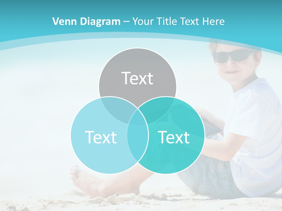 Boy Screen White PowerPoint Template