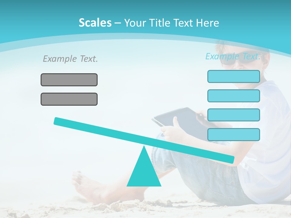 Boy Screen White PowerPoint Template