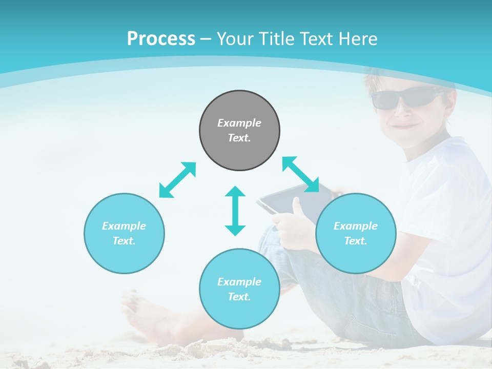 Boy Screen White PowerPoint Template
