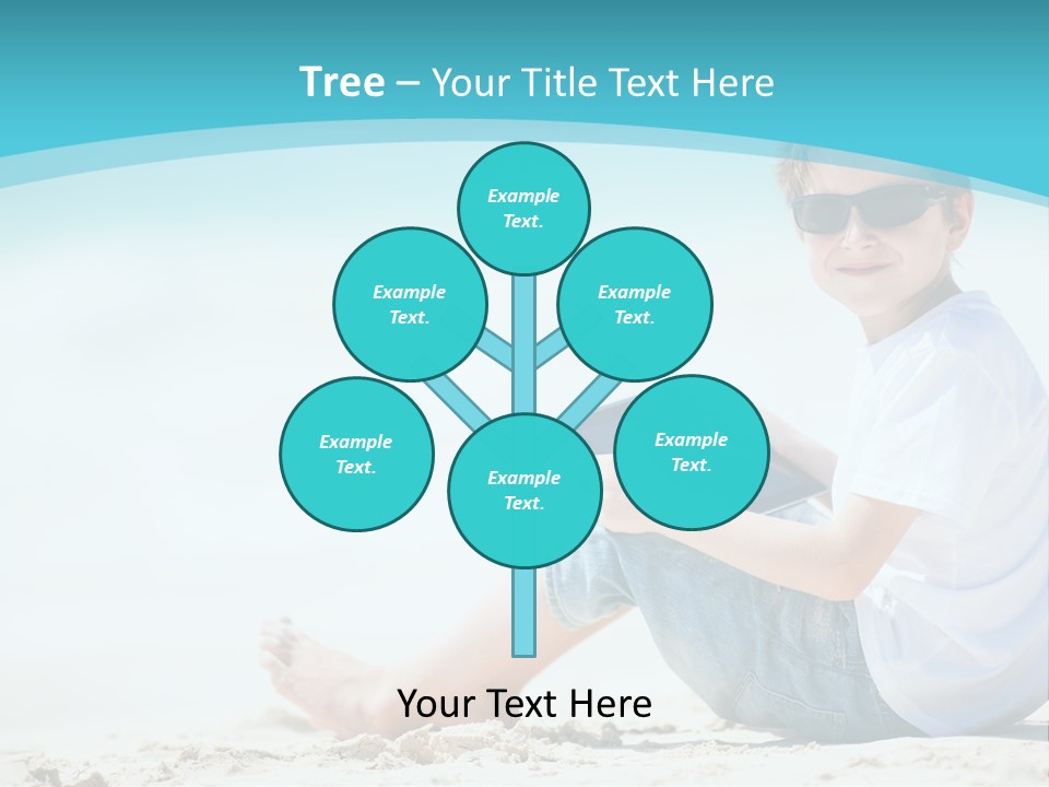 Boy Screen White PowerPoint Template