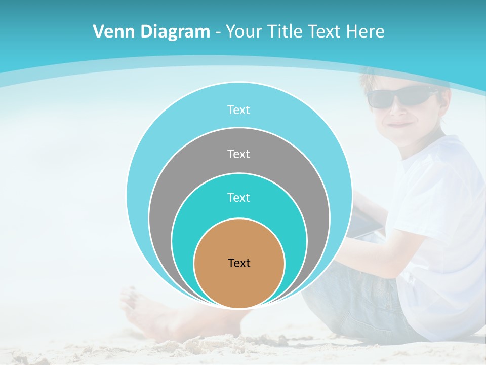 Boy Screen White PowerPoint Template