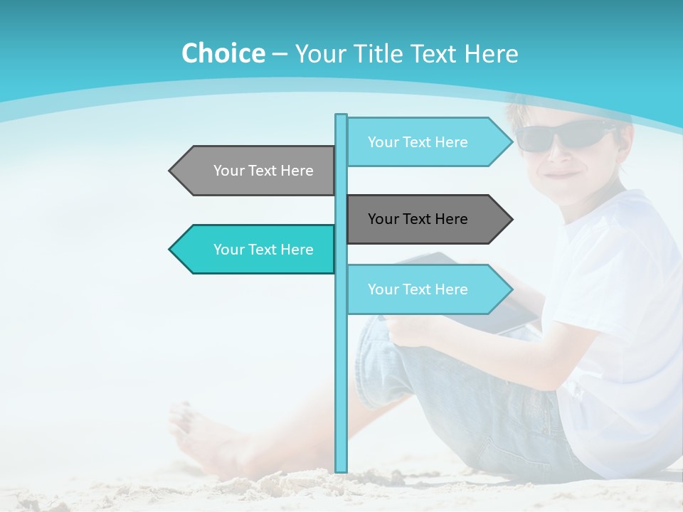 Boy Screen White PowerPoint Template