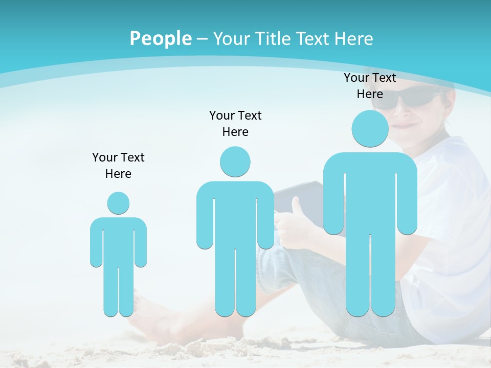 Boy Screen White PowerPoint Template