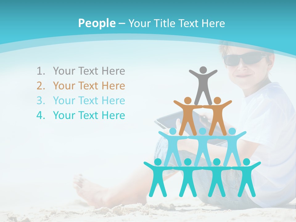 Boy Screen White PowerPoint Template