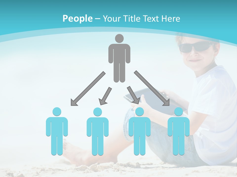 Boy Screen White PowerPoint Template