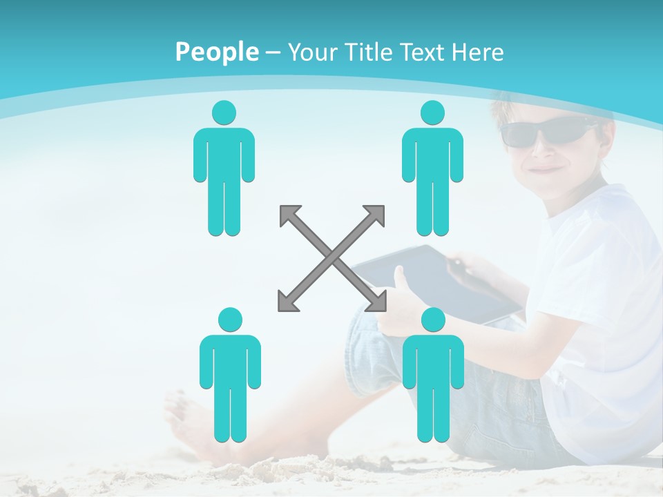 Boy Screen White PowerPoint Template