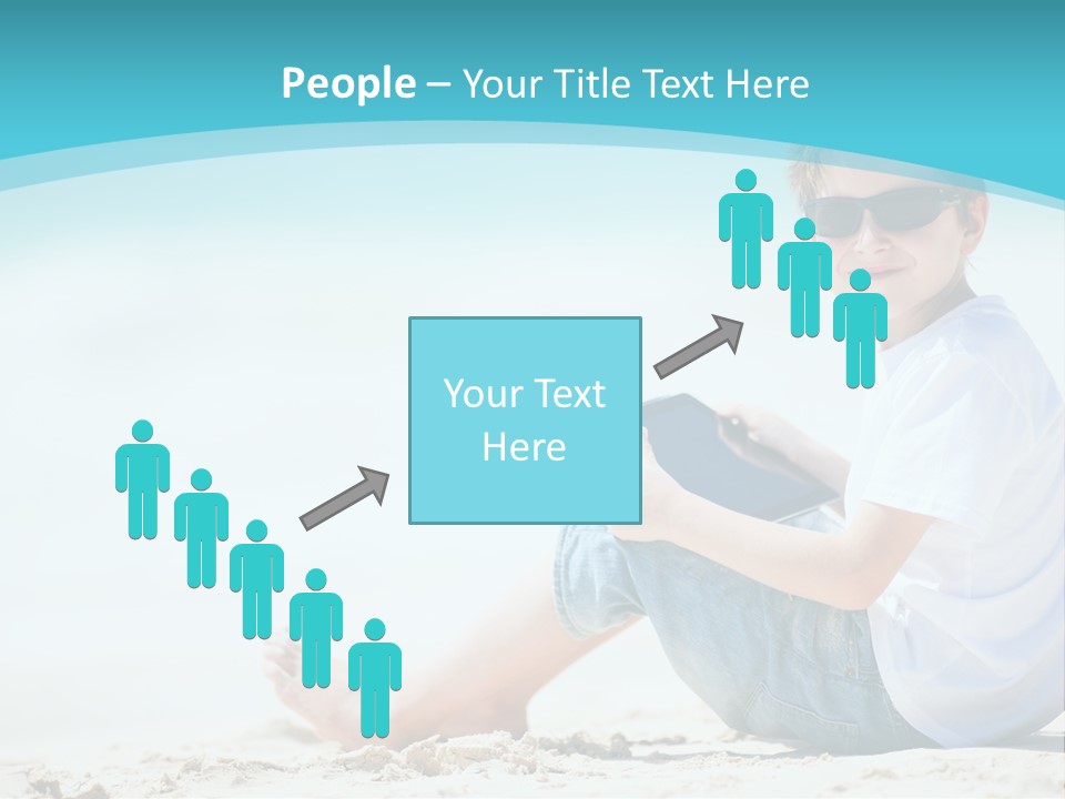 Boy Screen White PowerPoint Template