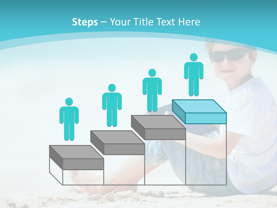 Boy Screen White PowerPoint Template