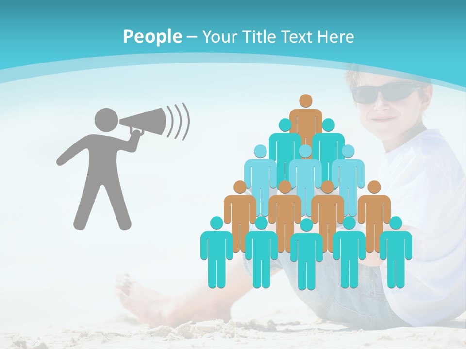 Boy Screen White PowerPoint Template