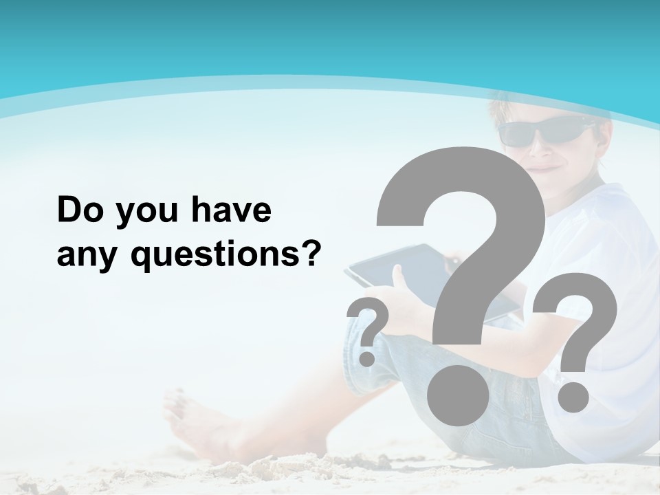 Boy Screen White PowerPoint Template