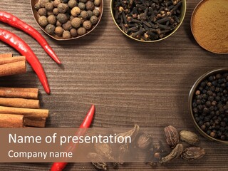 Stilllife Food Cardamom PowerPoint Template