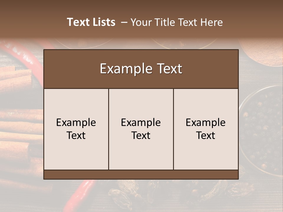 Stilllife Food Cardamom PowerPoint Template