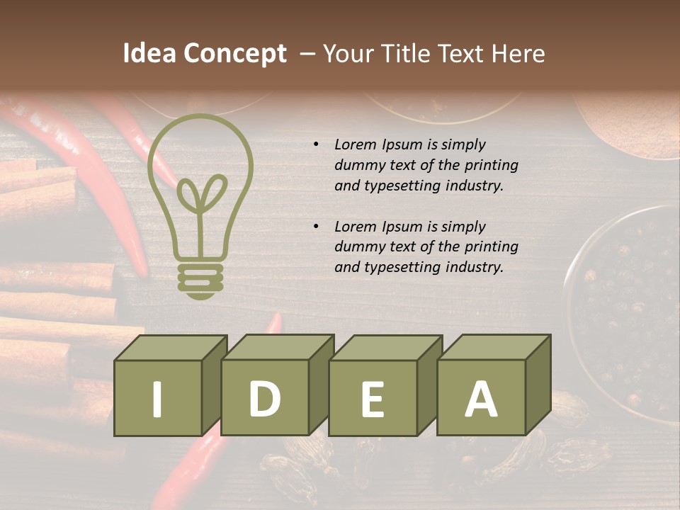 Stilllife Food Cardamom PowerPoint Template